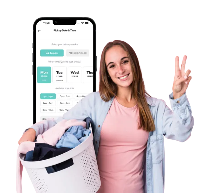 Schedule your laundry pickup from our app